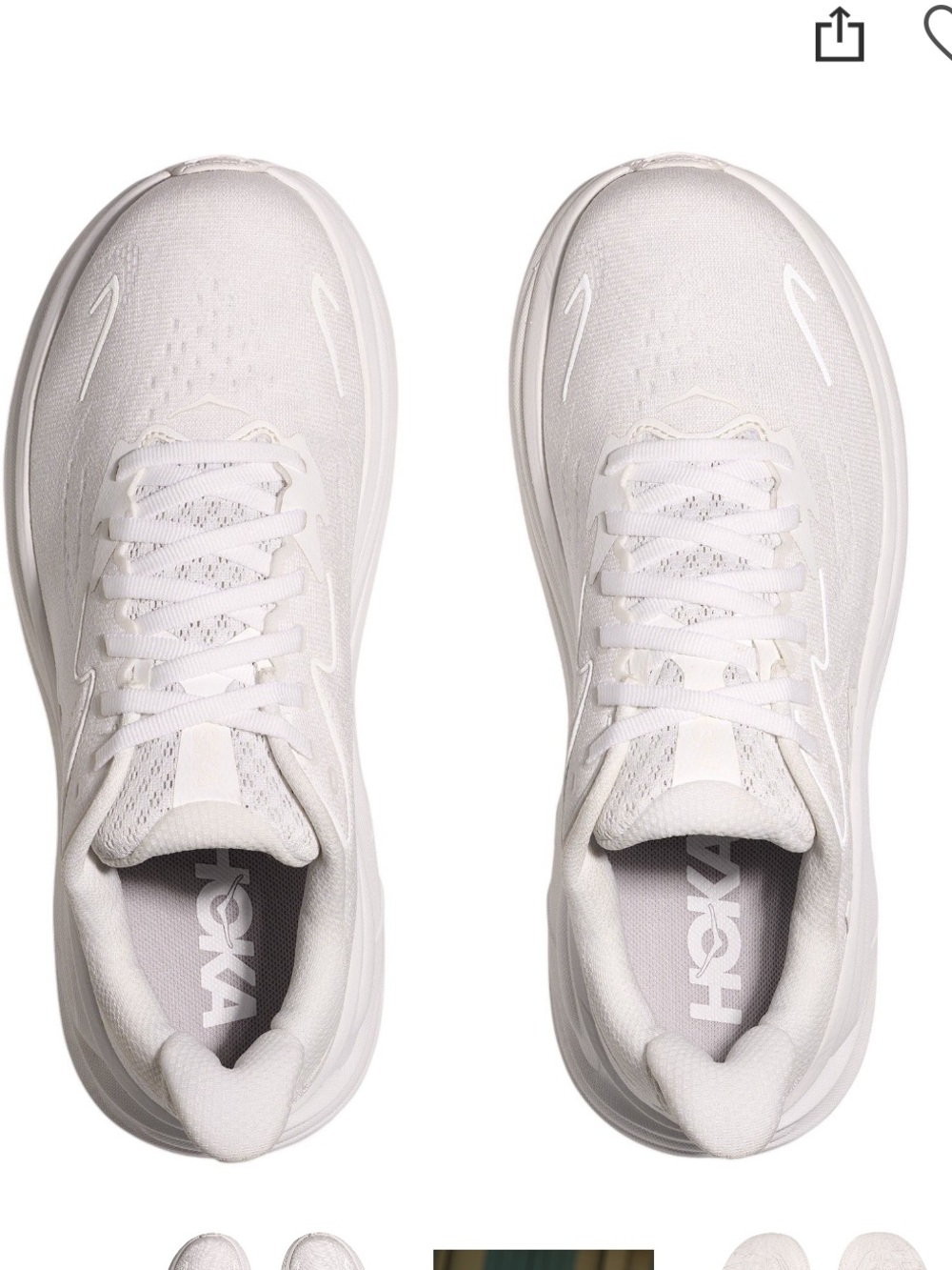 Hoka Women's Clifton 10 Running Shoes - White - Picture 2 of 5
